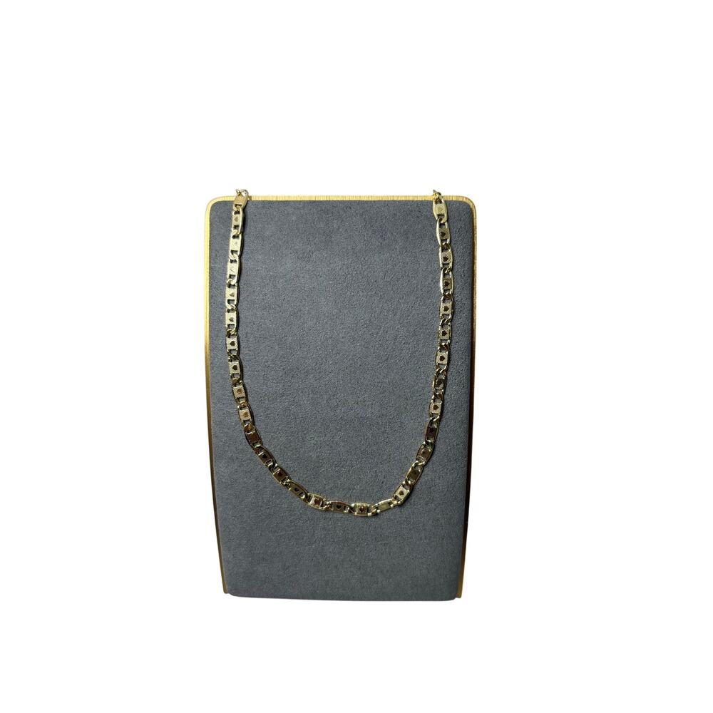 Valentino Chain With heart -Cut Plate Links 24"